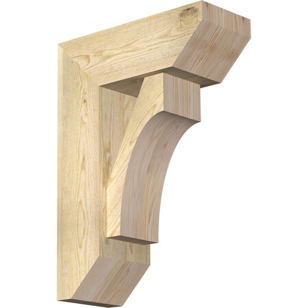 Ekena Millwork Westlake Slat Rough Sawn Bracket w/ Offset Brace, Douglas Fir, 8"W x 20"D x 28"H BKT0806X20X28WTL06RDF